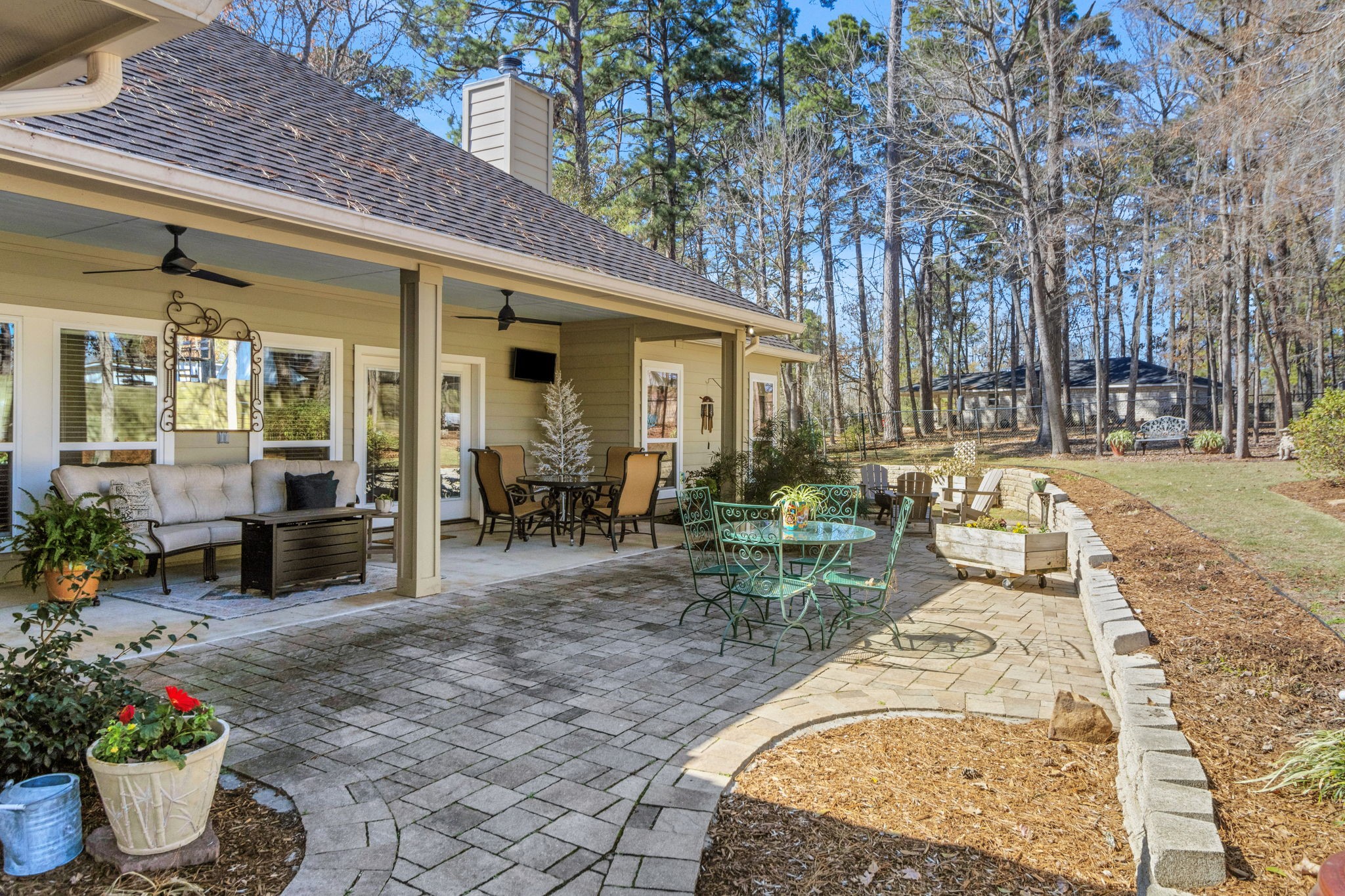 1040 Kings Way Coldspring, TX 77331 - Photo 20 of 50 a view of a house with backyard porch and sitting area