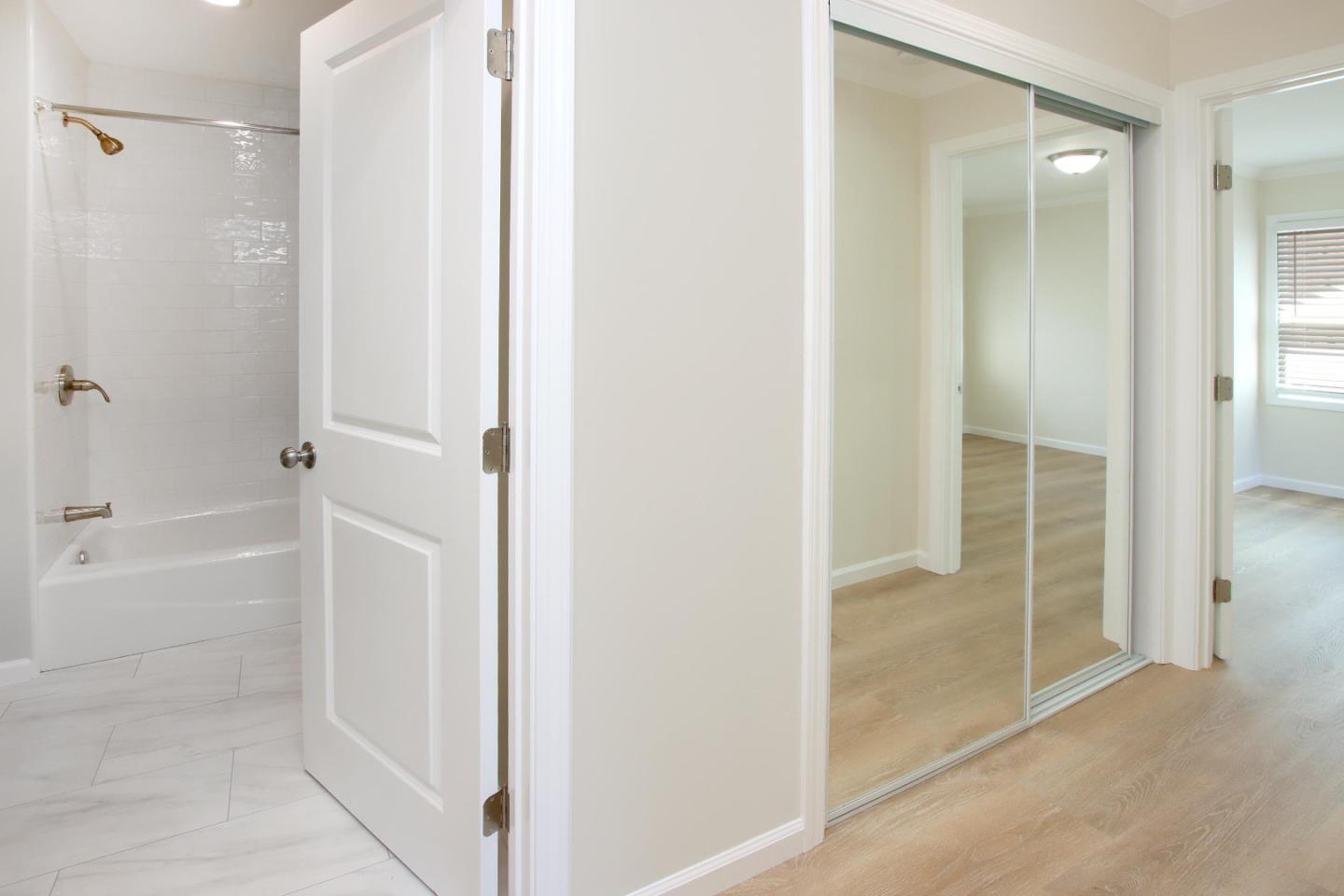 9260 Glen Arbor Road Ben Lomond, CA 95005 - Photo 15 of 33 a bathroom with a glass shower door