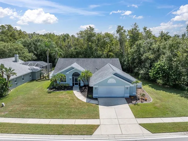 a aerial view of a house