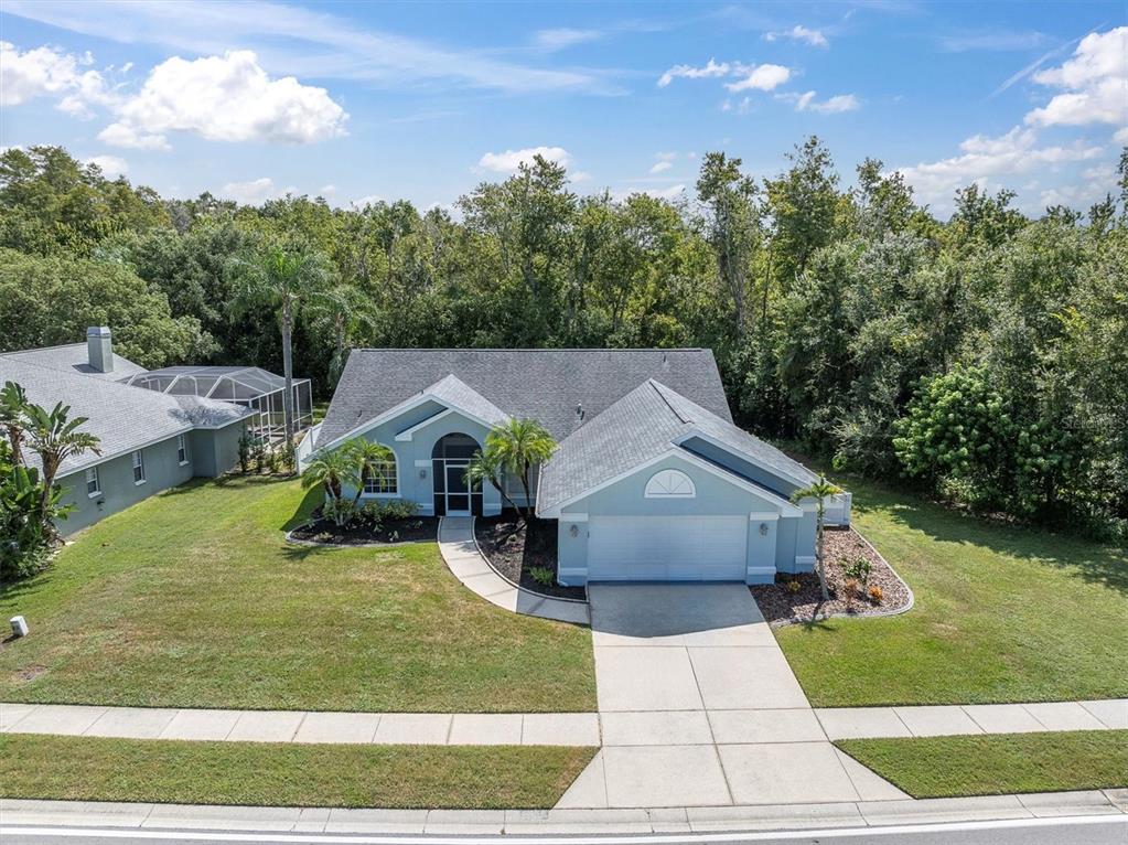 a aerial view of a house