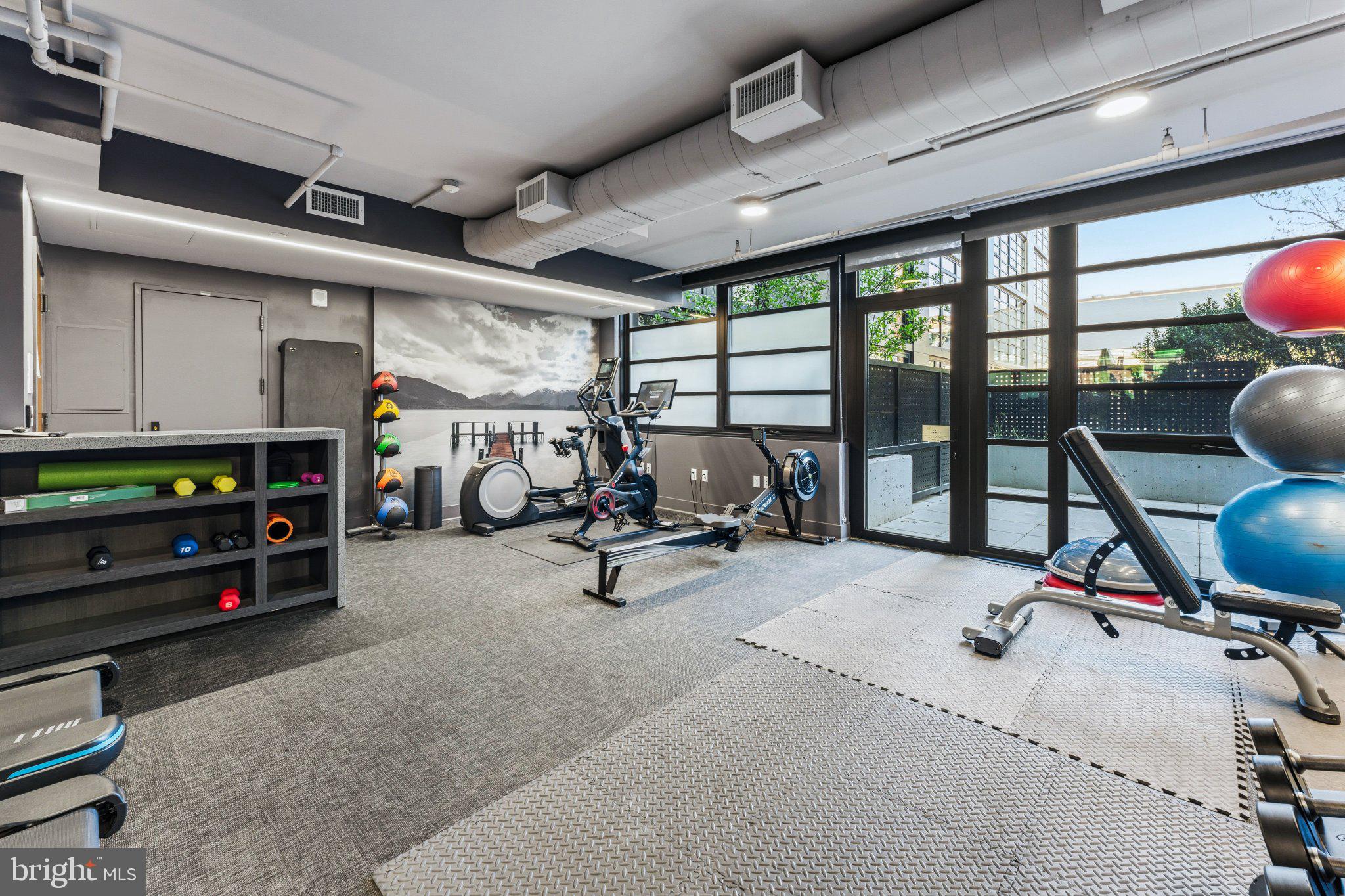 1300 4th Street Southeast, Unit 902 Washington, DC 20003 - Photo 52 of 68 Modern fitness space with natural light.