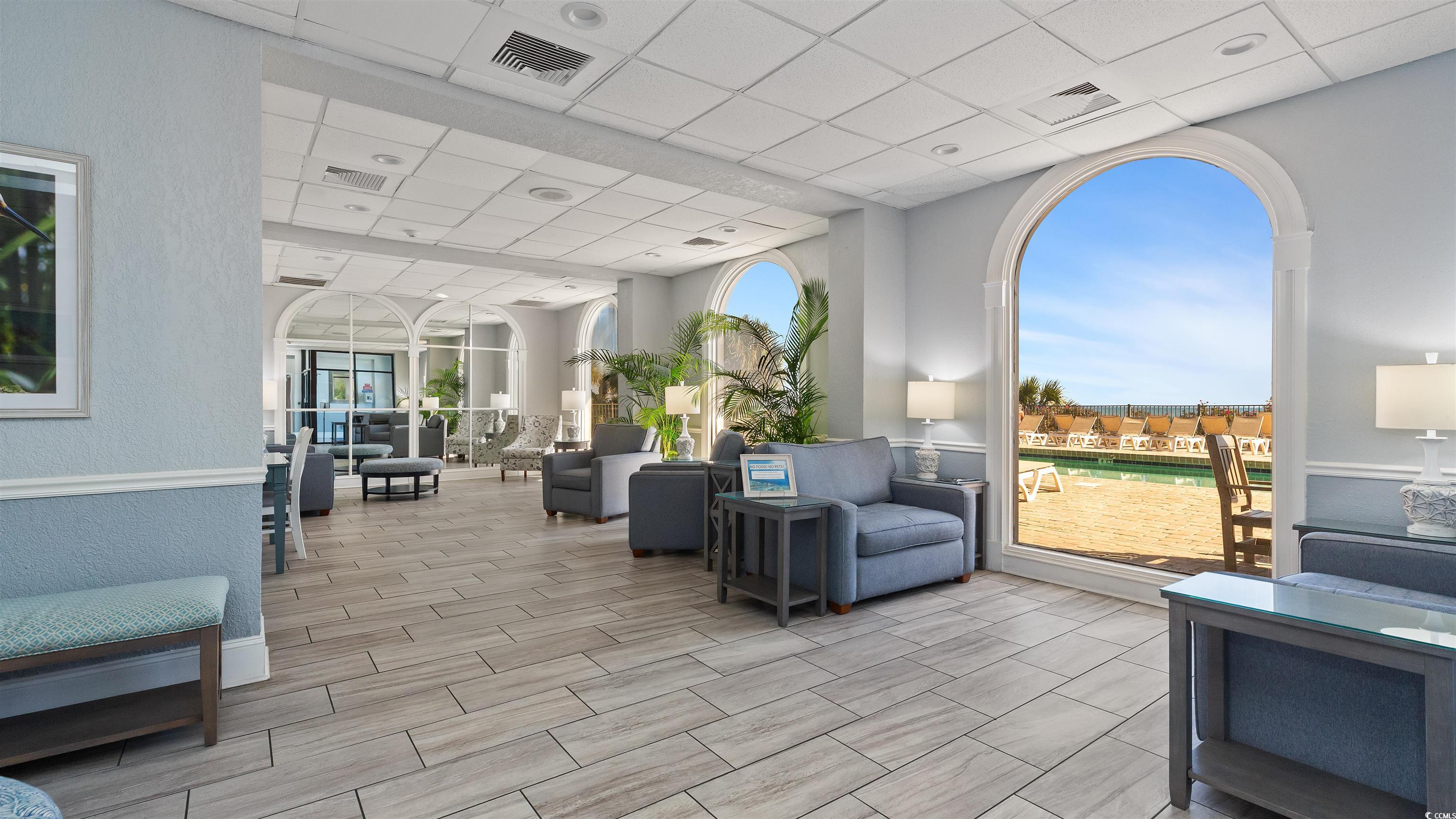 2001 South Ocean Boulevard, Unit 603 Myrtle Beach, SC 29577 - Photo 31 of 33 Common area featuring a drop ceiling