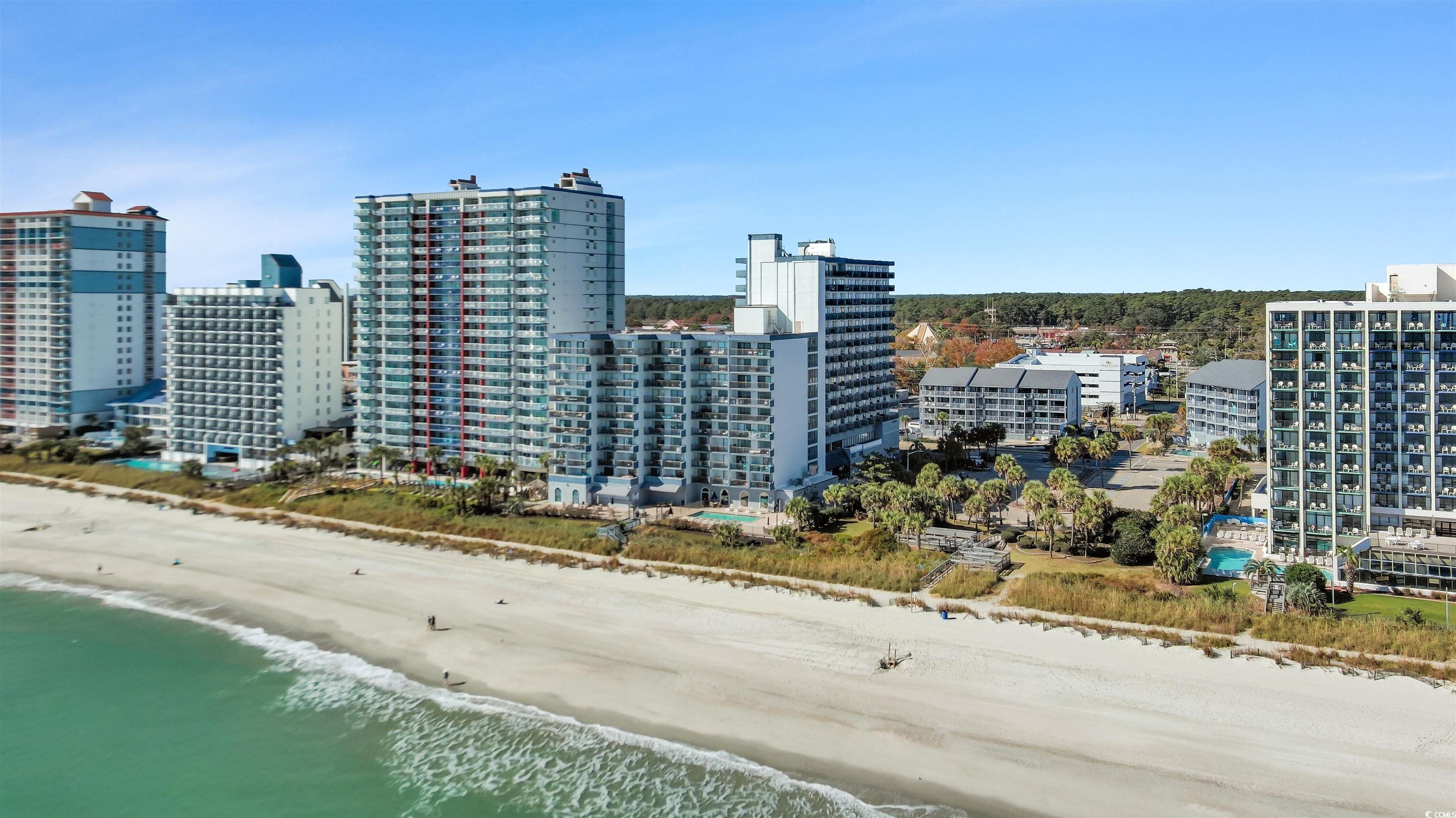 2001 South Ocean Boulevard, Unit 603 Myrtle Beach, SC 29577 - Photo 8 of 33 View of urban area featuring waterfront with a beach