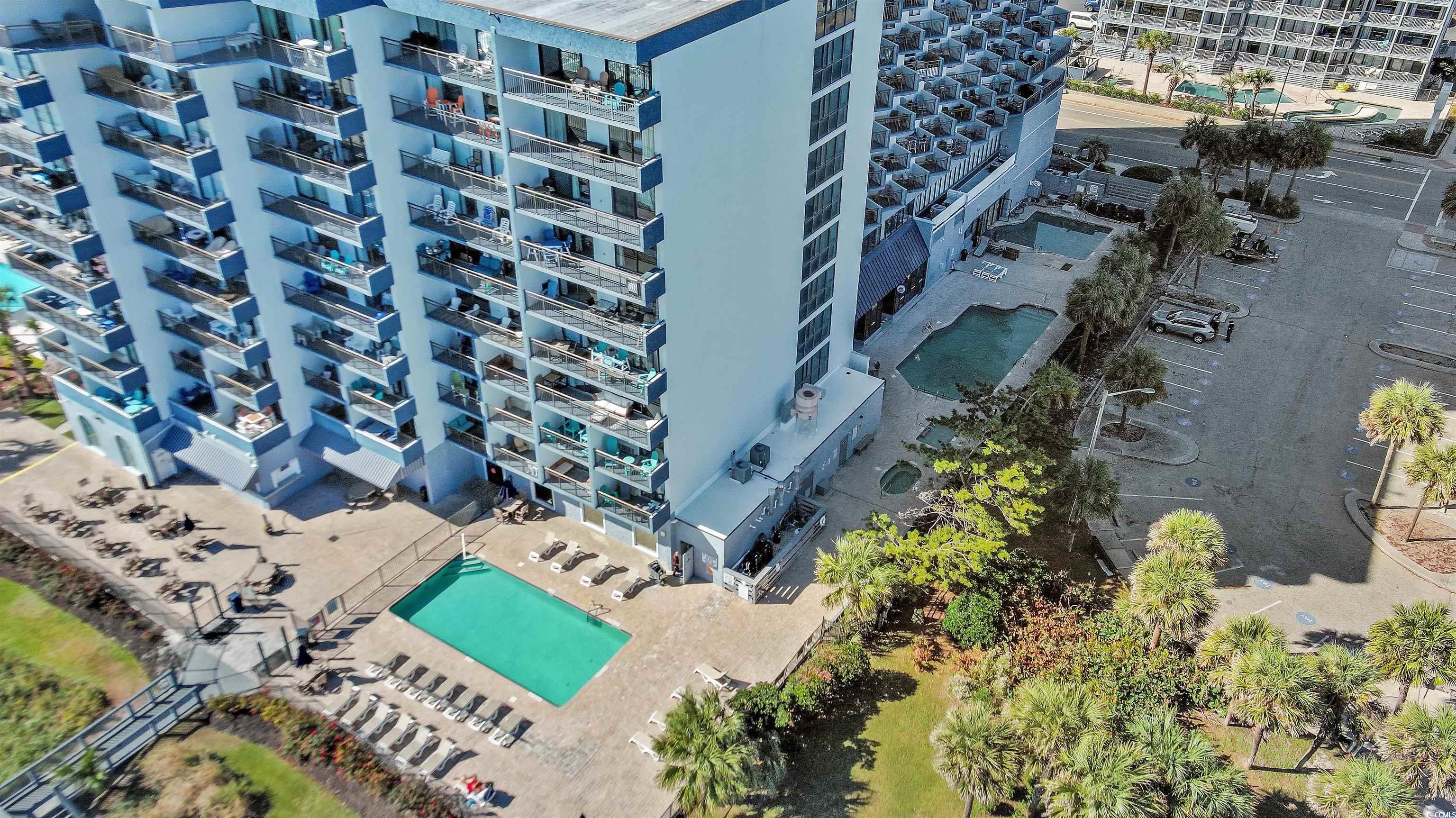 2001 South Ocean Boulevard, Unit 603 Myrtle Beach, SC 29577 - Photo 9 of 33 Bird's eye view of apartment complex / building and a pool
