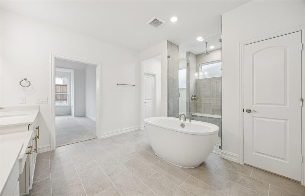 11129 Roxburgh Road Fort Worth, TX 76052 - Photo 19 of 26 *Floorplan representation, not actual home - Owner's private bath with double vanity
