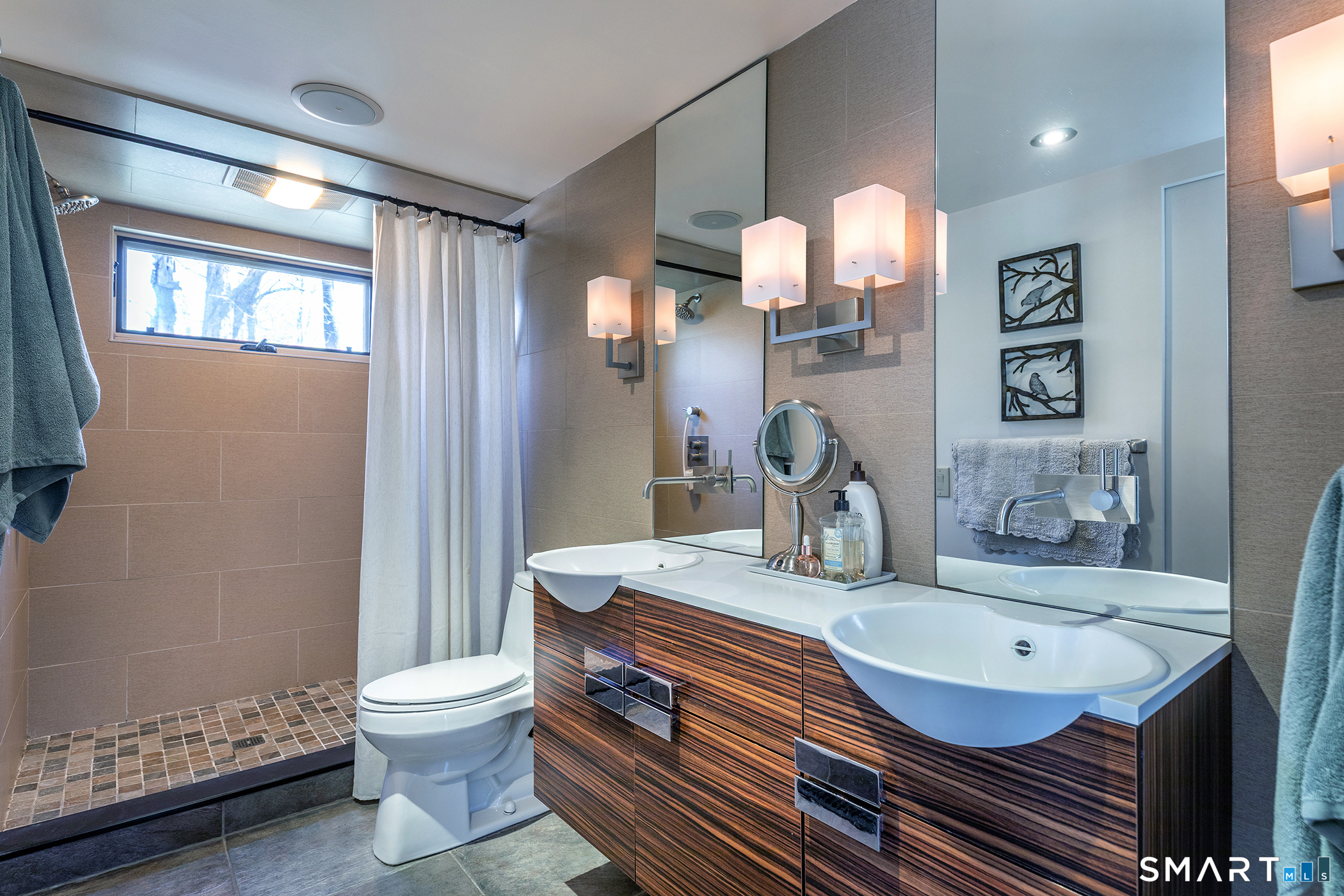 45 Big Trail Sherman, CT 06784 - Photo 23 of 36 a bathroom with a sink a toilet and a bathtub