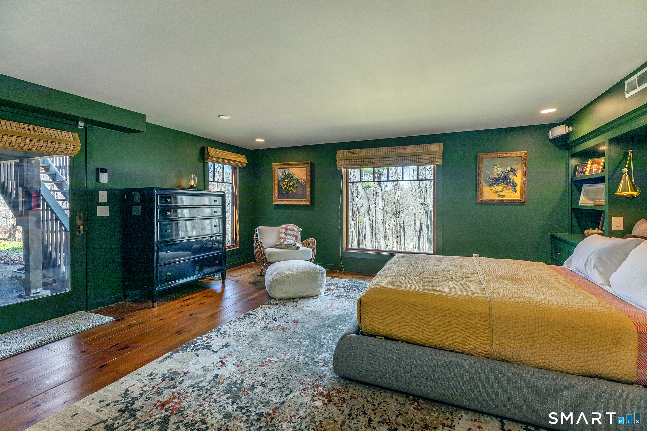 45 Big Trail Sherman, CT 06784 - Photo 30 of 36 a bedroom with a large bed wooden floor and window