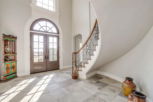 a view of livingroom with furniture and stairs