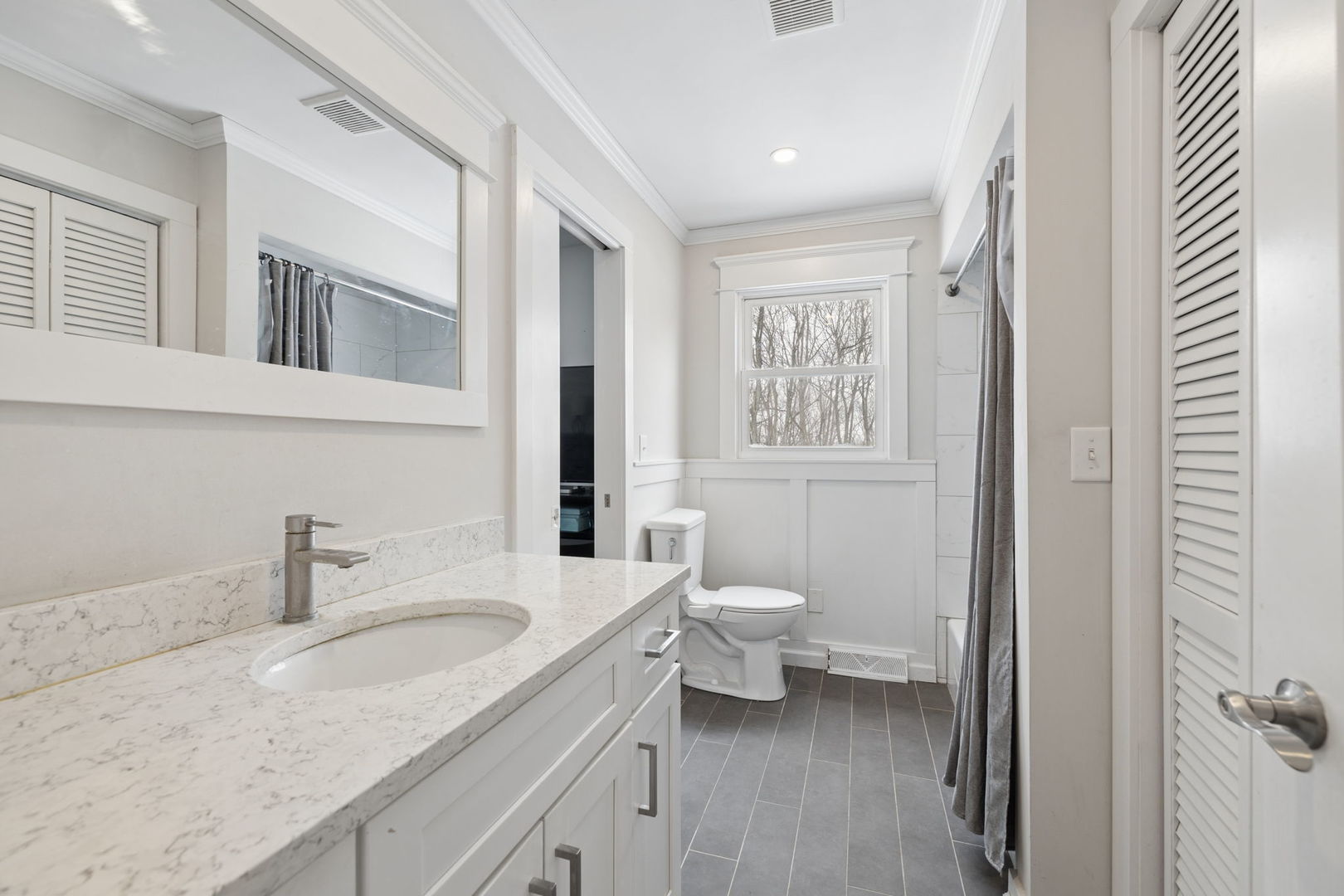 24254 South Burr Road Channahon, IL 60410 - Photo 8 of 22 a bathroom with a granite countertop toilet sink and mirror