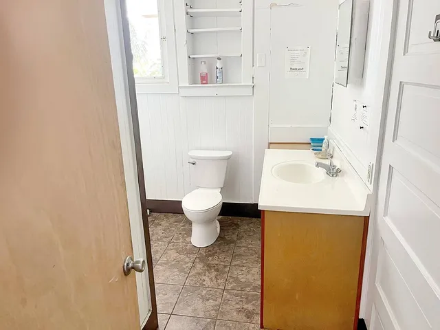 a bathroom with a sink and a toilet