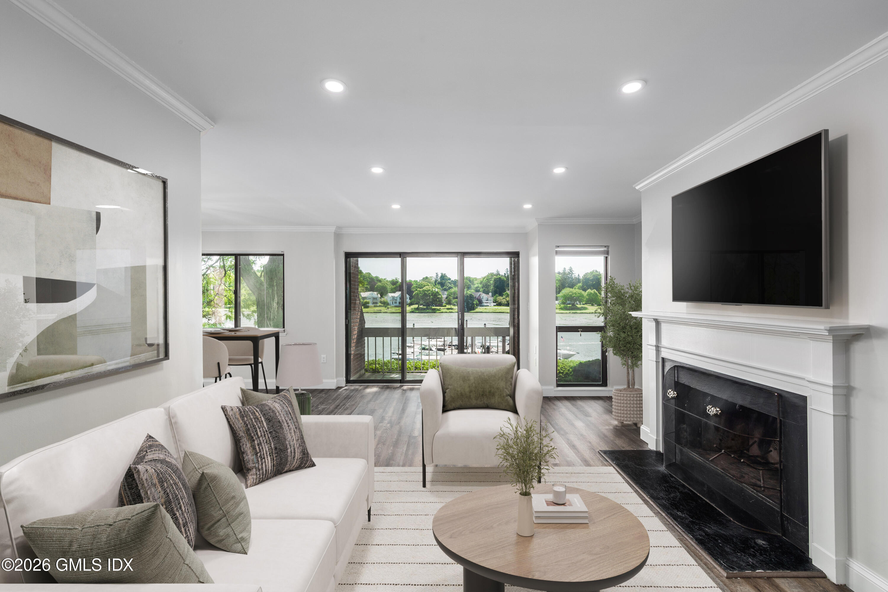 15 River Road, Unit 222 Cos Cob, CT 06807 - Photo 2 of 22 Vitually Staged Living Room
