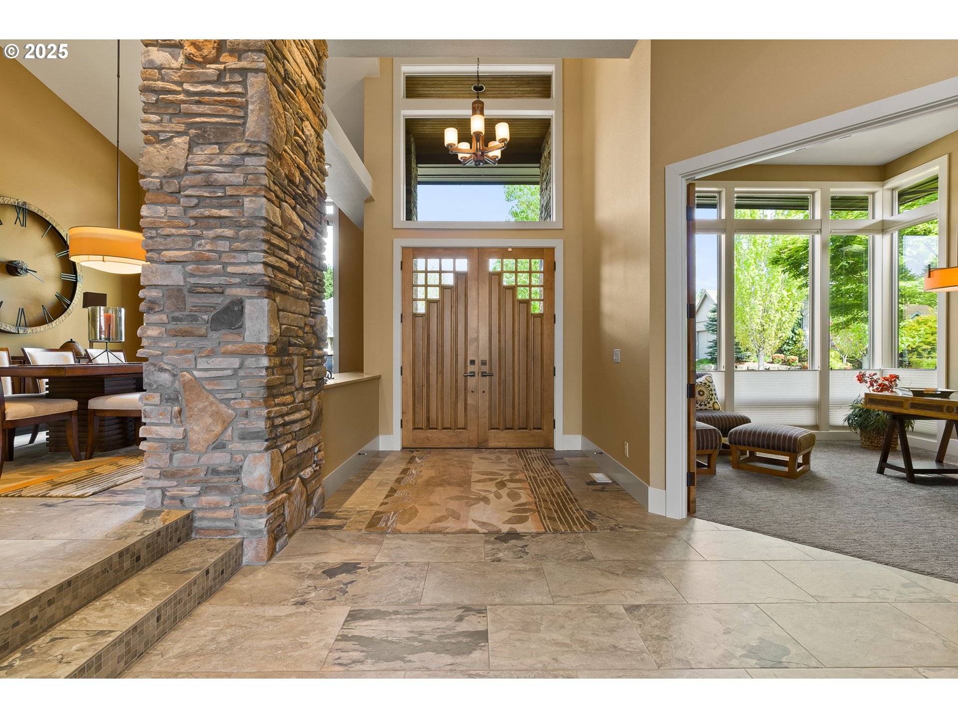 14217 155th Terrace Portland, OR 97224 - Photo 19 of 41 a living room with furniture and a floor to ceiling window