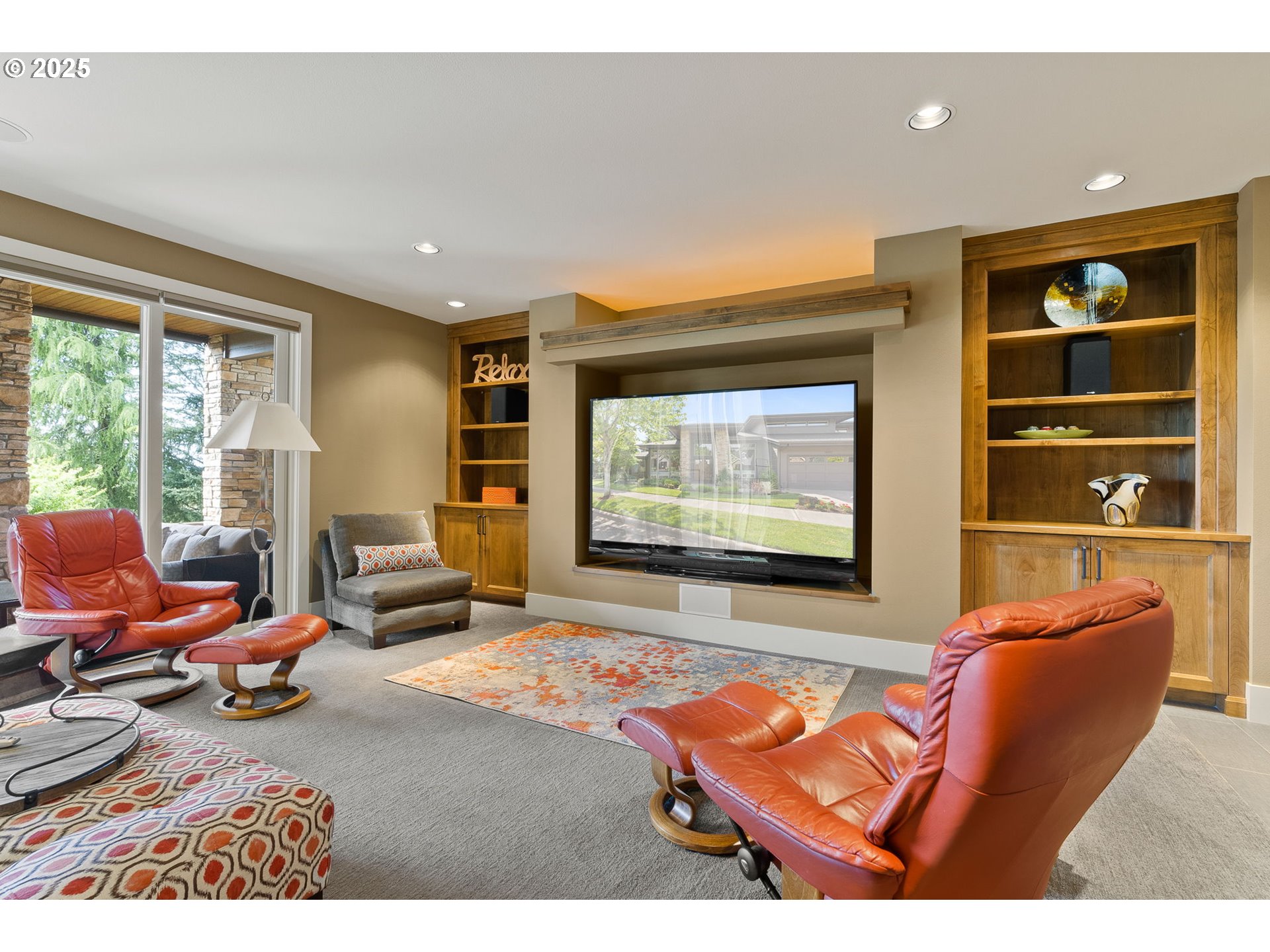 14217 155th Terrace Portland, OR 97224 - Photo 30 of 41 a living room with furniture flat screen tv and outdoor view