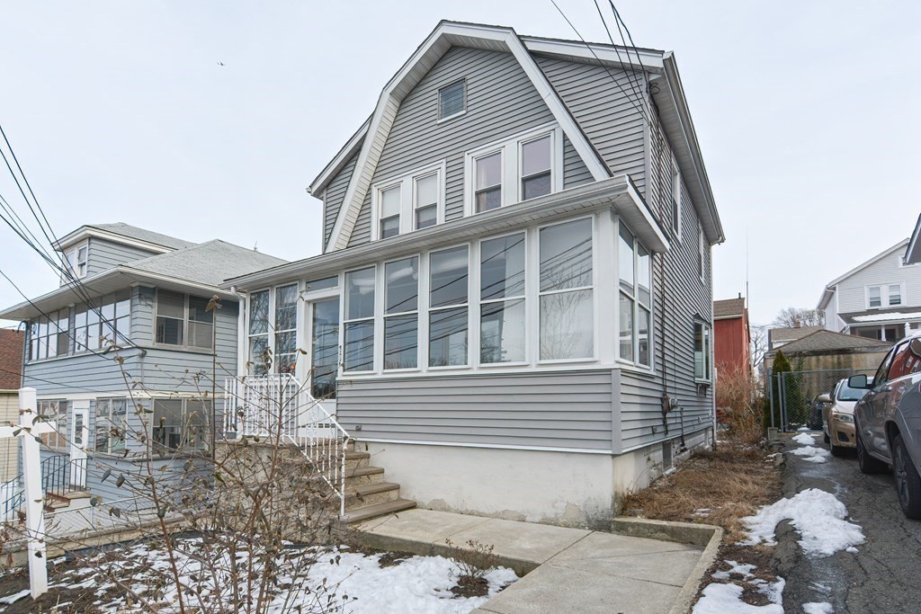 a front view of a house