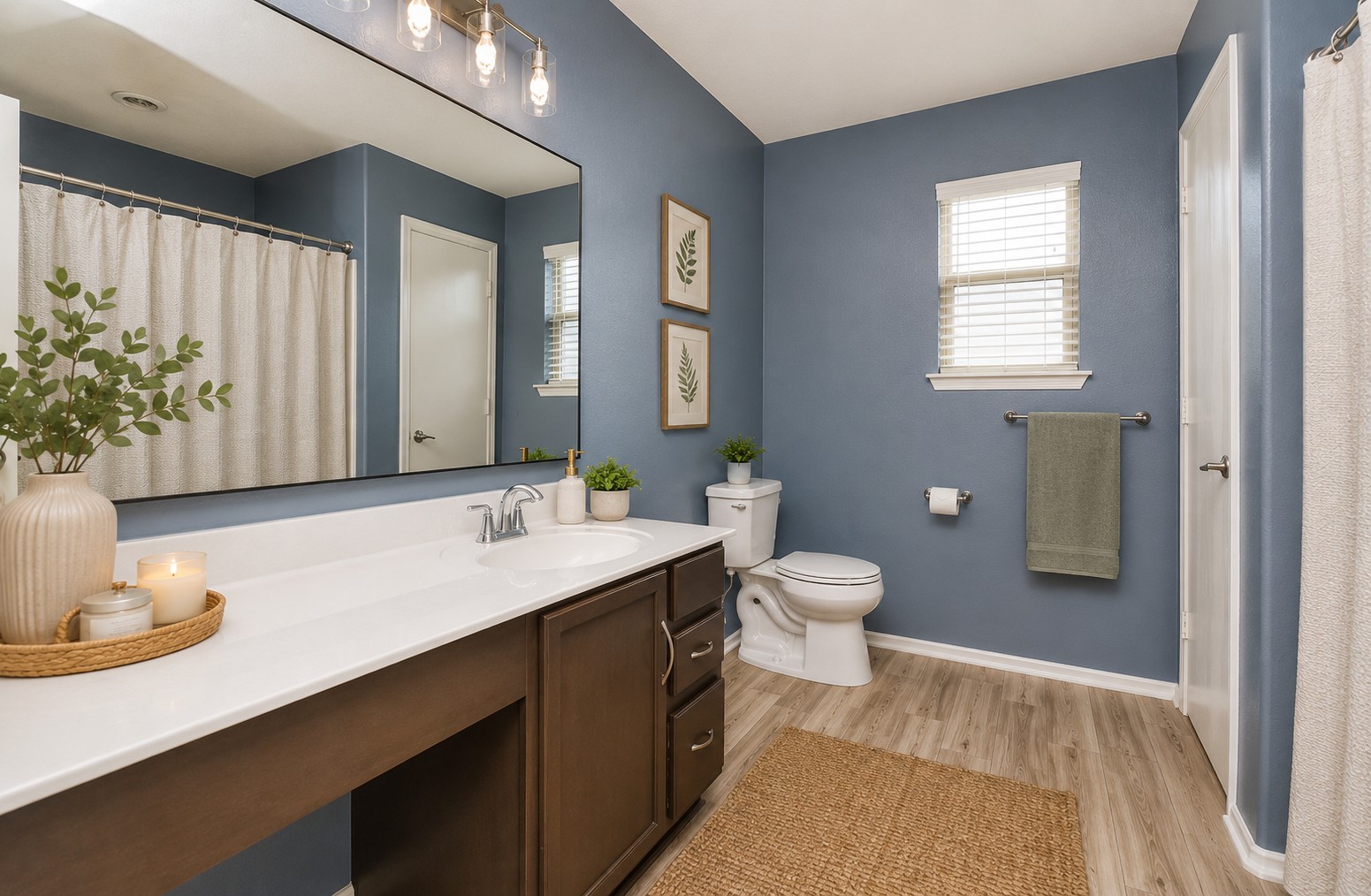 74 Jan Lane Georgetown, TX 78626 - Photo 23 of 36 The primary en-suite has ample counter space for all of your needs. (virtually staged)