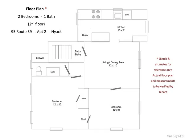 $2,395 | 95 Highway 59, Unit 2, Nyack, NY 10960