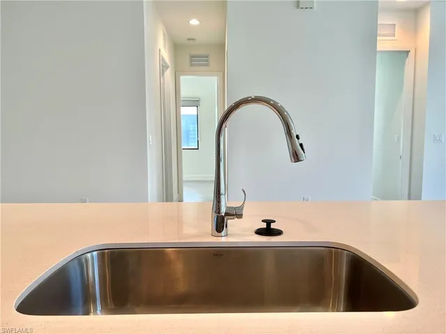 a close view of sink