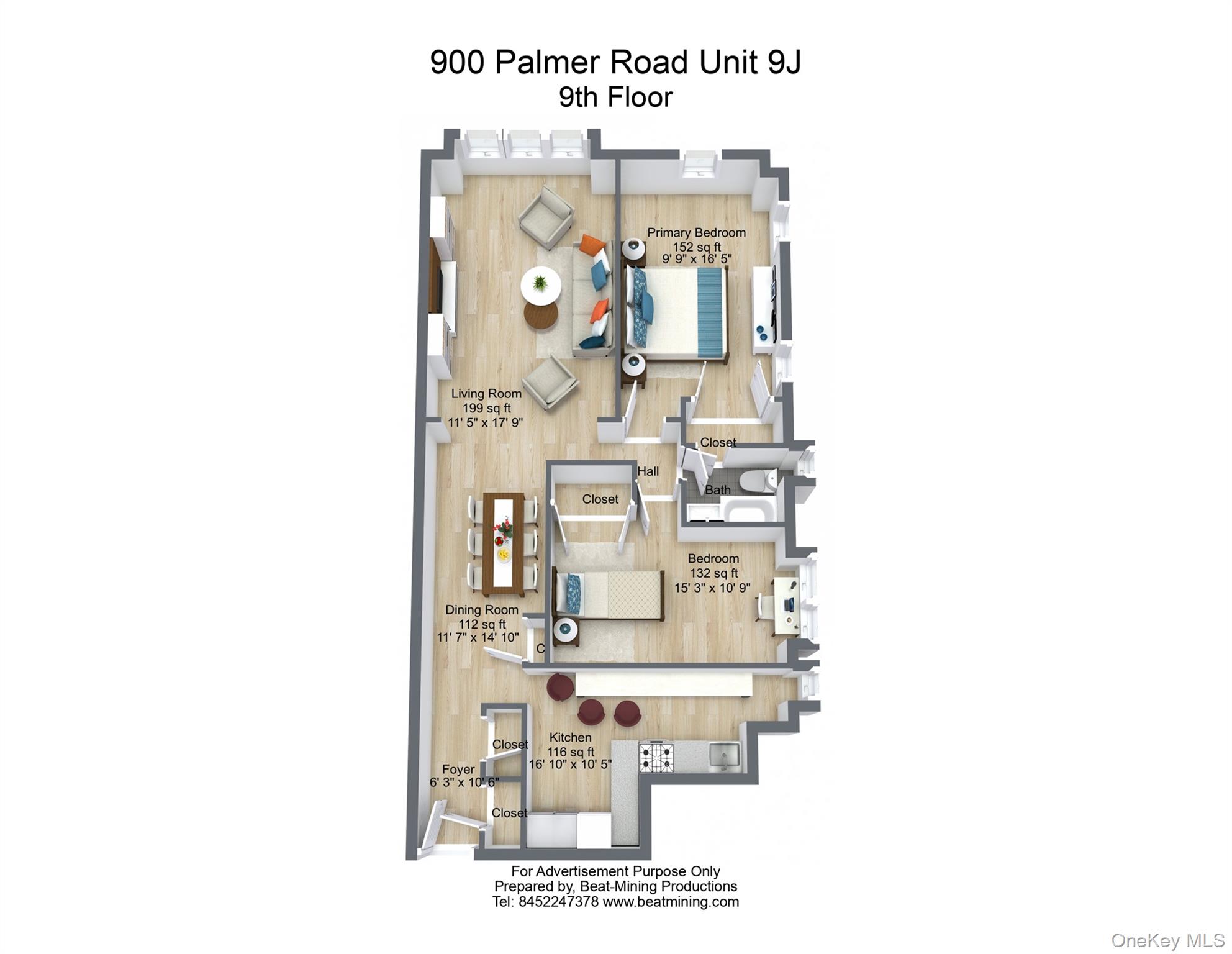 900 Palmer Road, Unit 9J Bronxville, NY 10708 - Photo 14 of 14 a picture of a floor plan