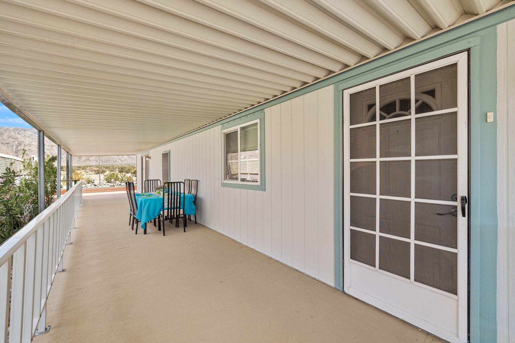 74711 Dillon Road, Unit 585 Desert Hot Springs, CA 92241 - Photo 5 of 60 a view of porch with seating space
