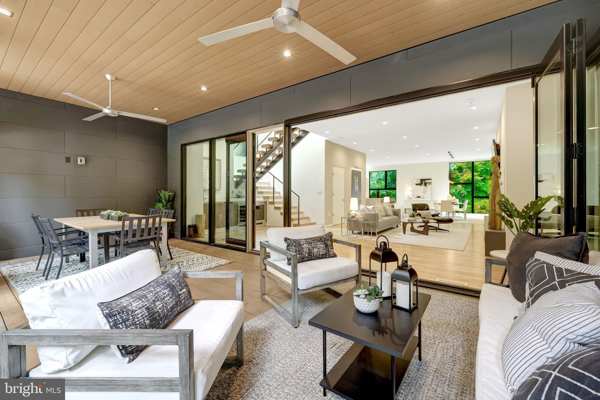 7815 Old Falls Road McLean, VA 22102 - Photo 13 of 85 Covered outdoor living with folding glass wall
