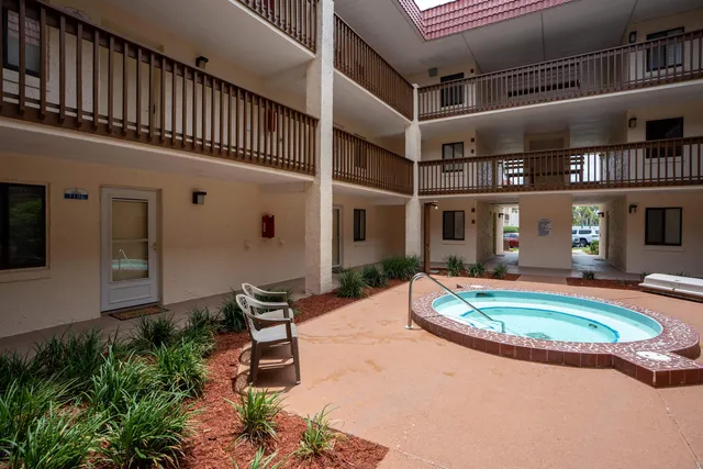 a front view of a house with entertaining space