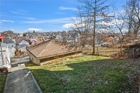 a view of a city with tall buildings