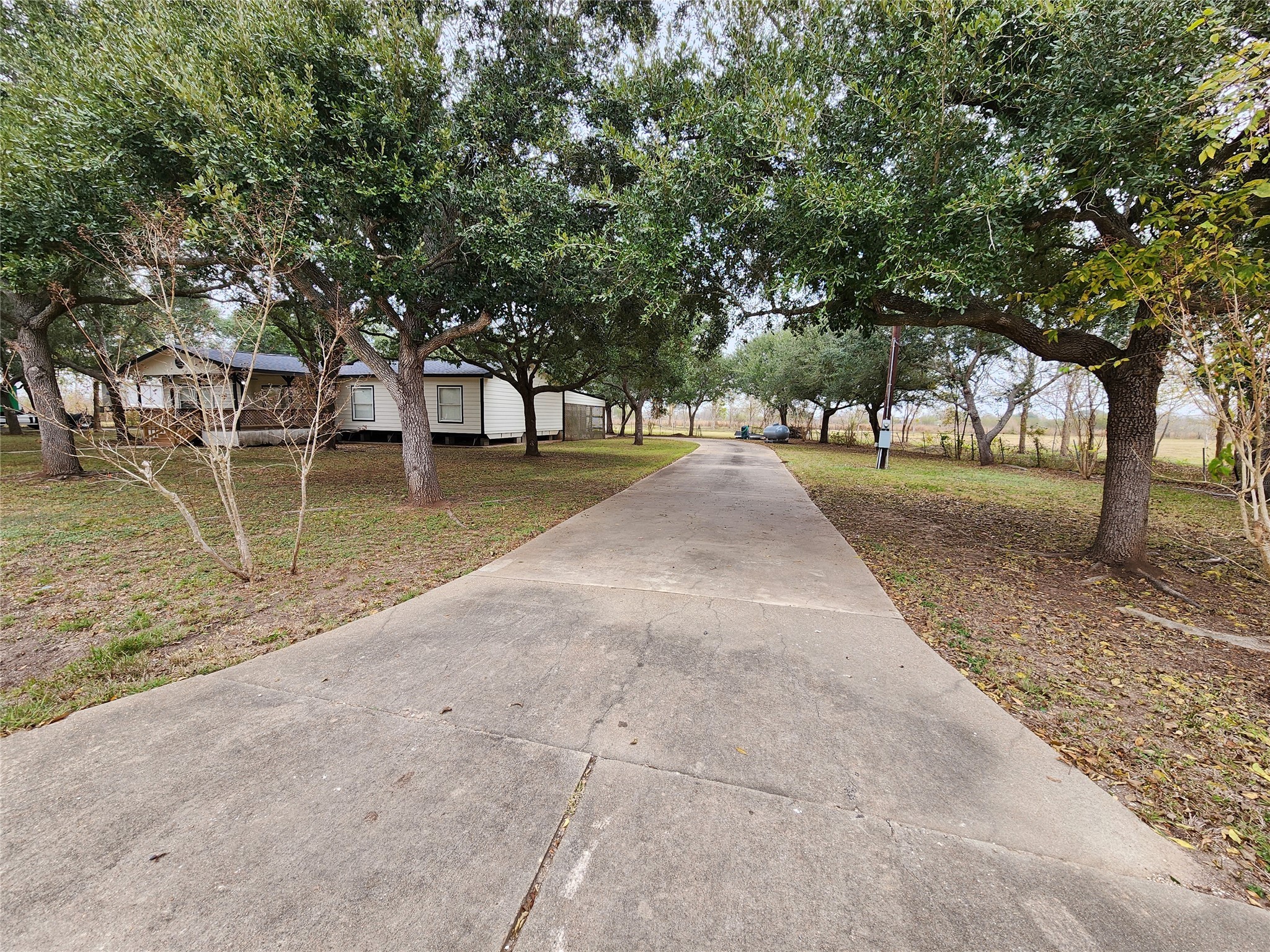 1491 Pecan Valley Road Wharton, TX 77488 - Photo 34 of 38 A picturesque tree-lined driveway welcomes you to this charming home, nestled in a spacious, private yard with mature trees for a serene retreat.