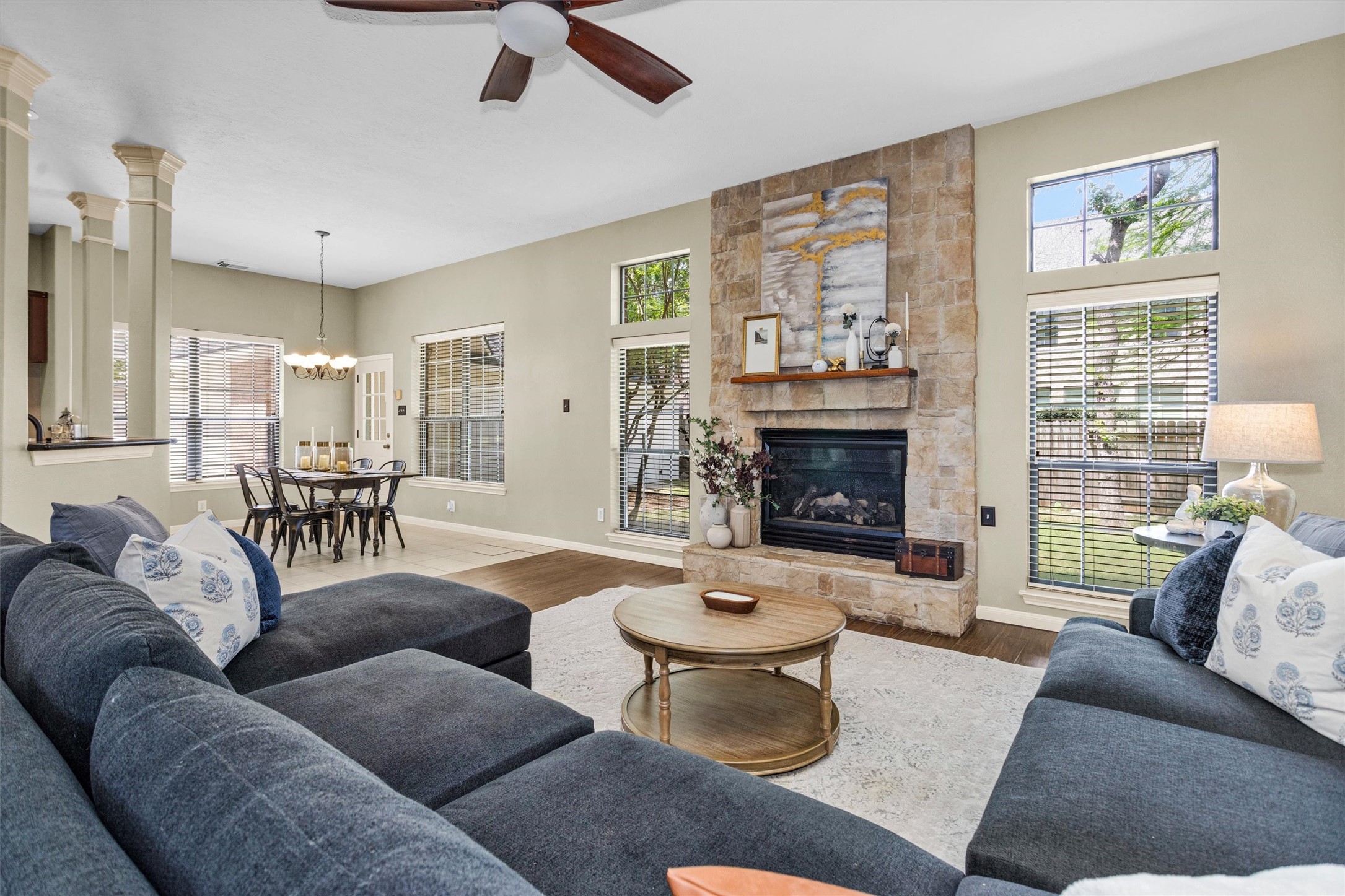 14134 Pollux Court Tomball, TX 77375 - Photo 15 of 50 Den with stone fireplace