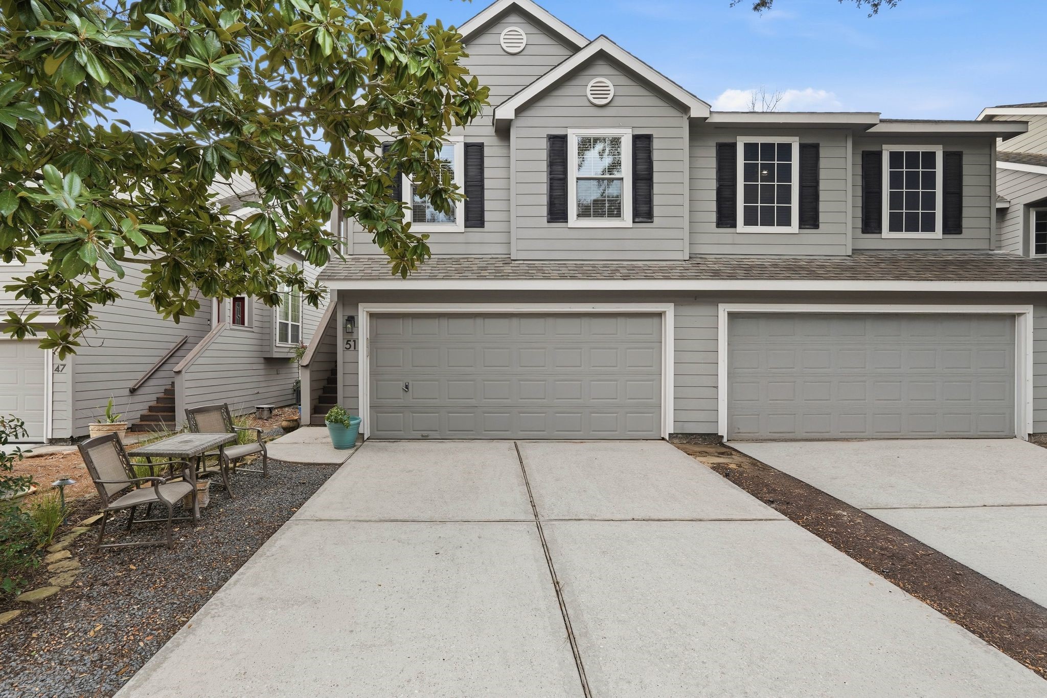 front view of a house with a garage