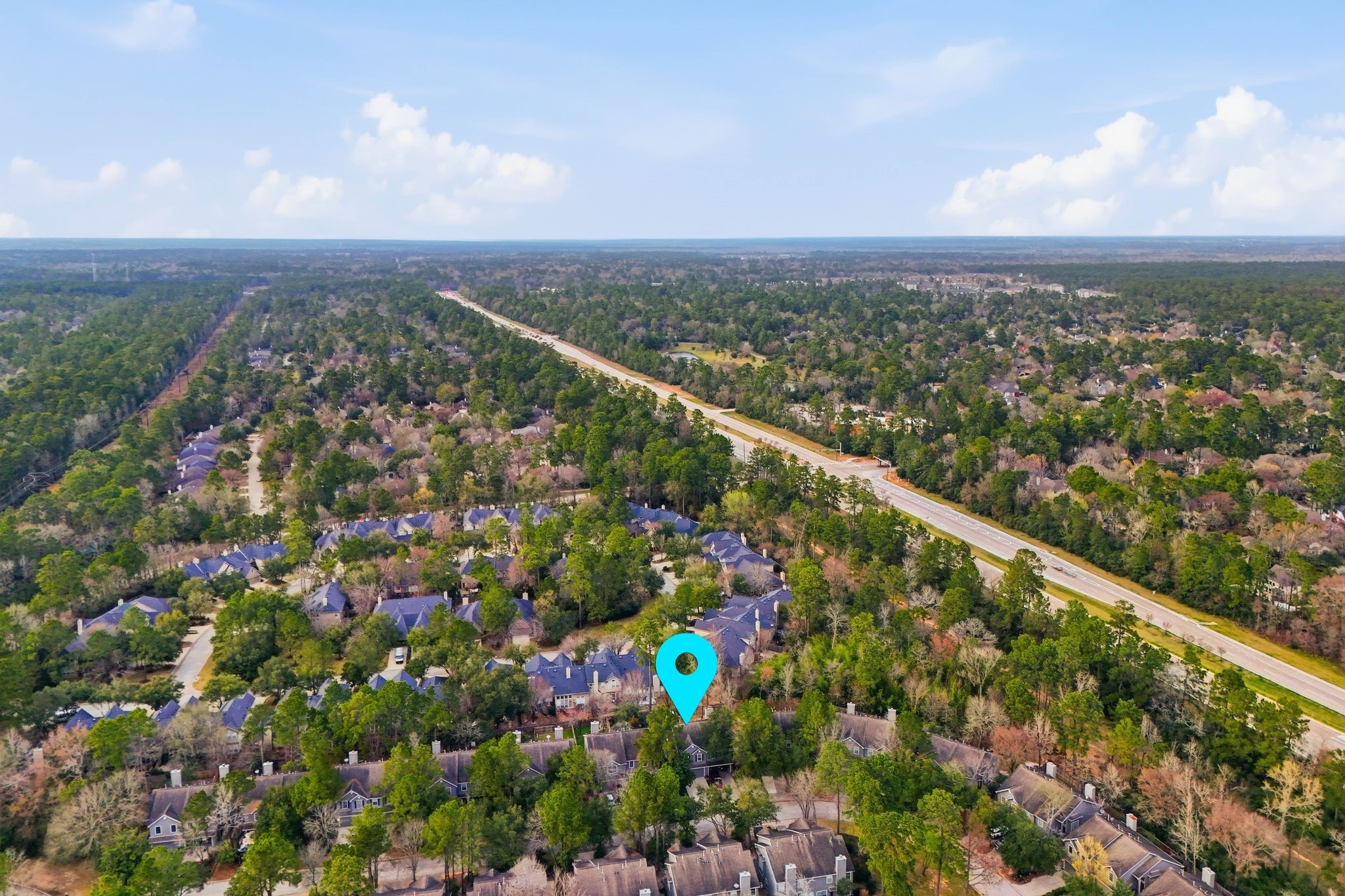 51 Wineberry Place Spring, TX 77382 - Photo 43 of 45 an aerial view of city and lake