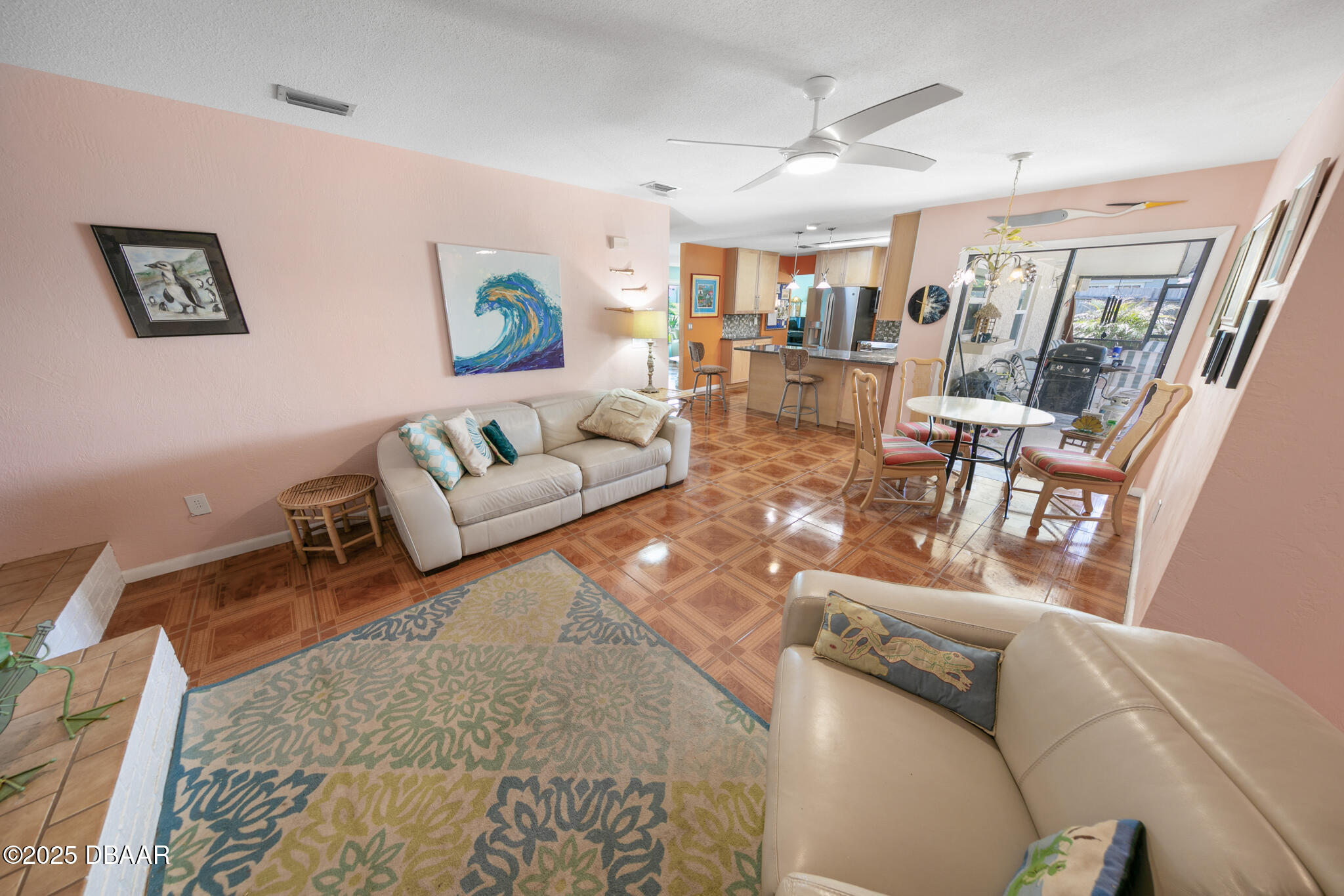 4350 Candlewood Lane Ponce Inlet, FL 32127 - Photo 12 of 60 a living room with furniture and a large window