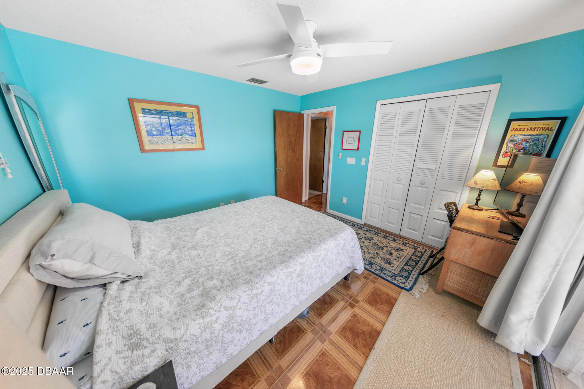4350 Candlewood Lane Ponce Inlet, FL 32127 - Photo 30 of 60 a bedroom with a bed and furniture
