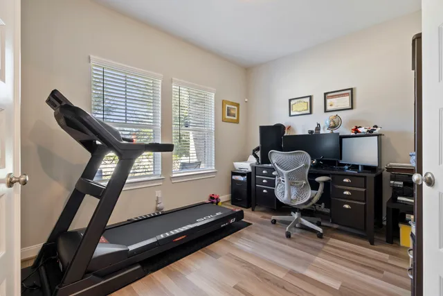 a room with furniture