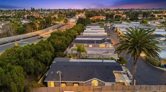 a view of a city with ocean view