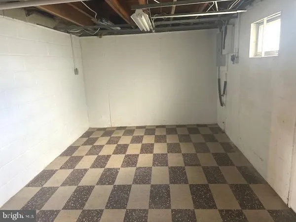a black and white checkered floor