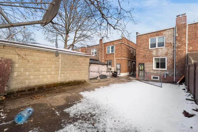 a street view with wooden fence