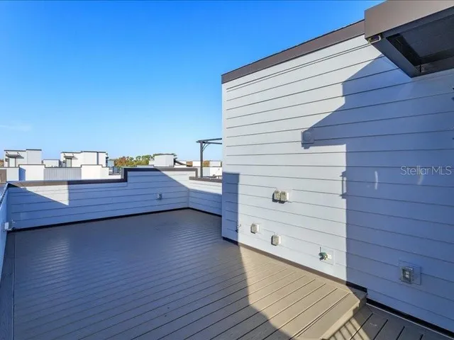 a view of a roof deck