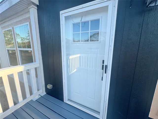 a view of front door