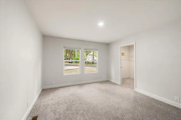 an empty room with a window