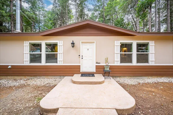 a backyard of a house