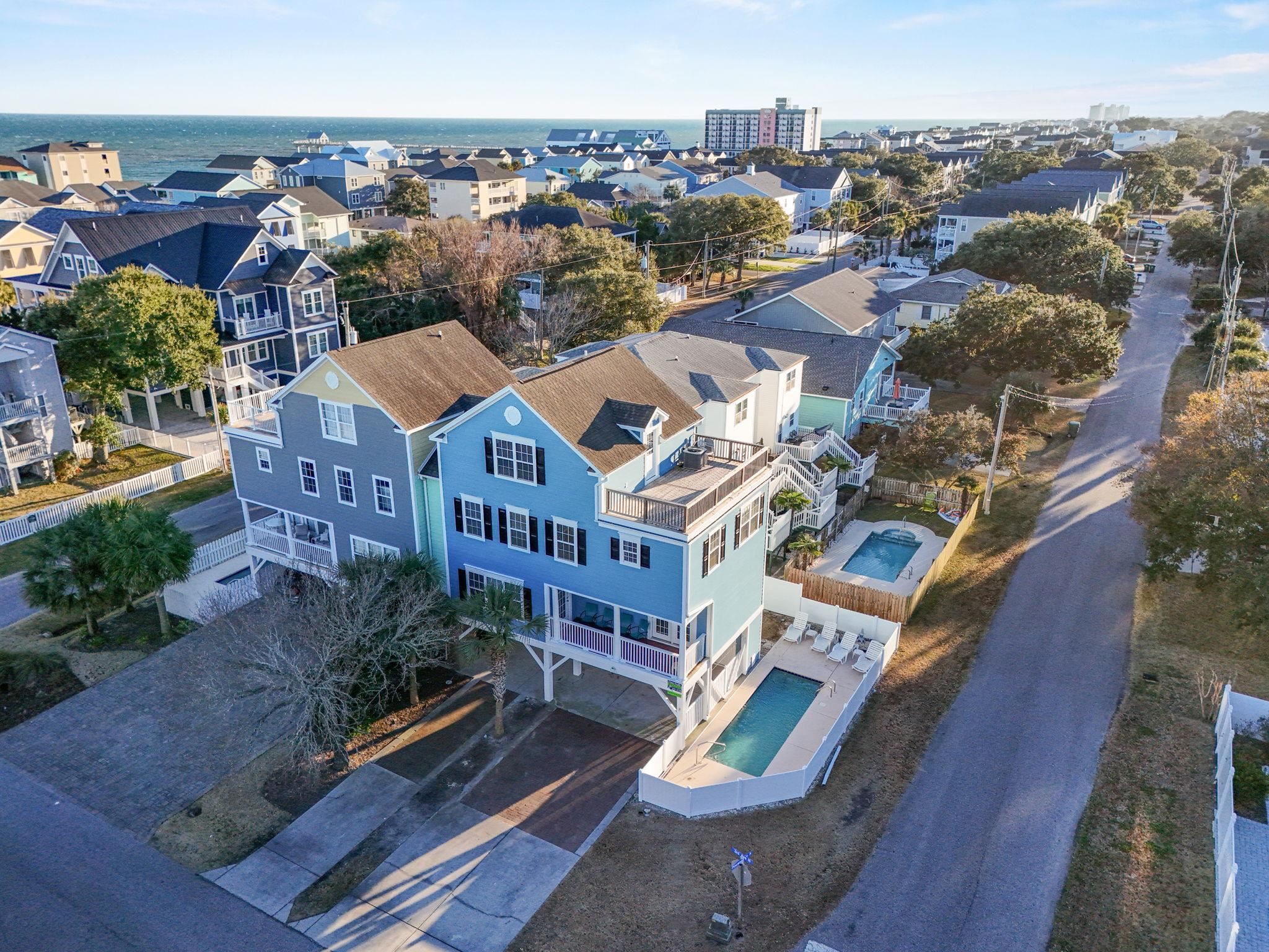 311 B 3rd Avenue North Surfside Beach, SC 29575 - Photo 11 of 39 Aerial perspective of suburban area