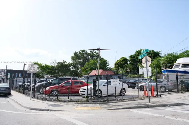 a view of a town with barn house
