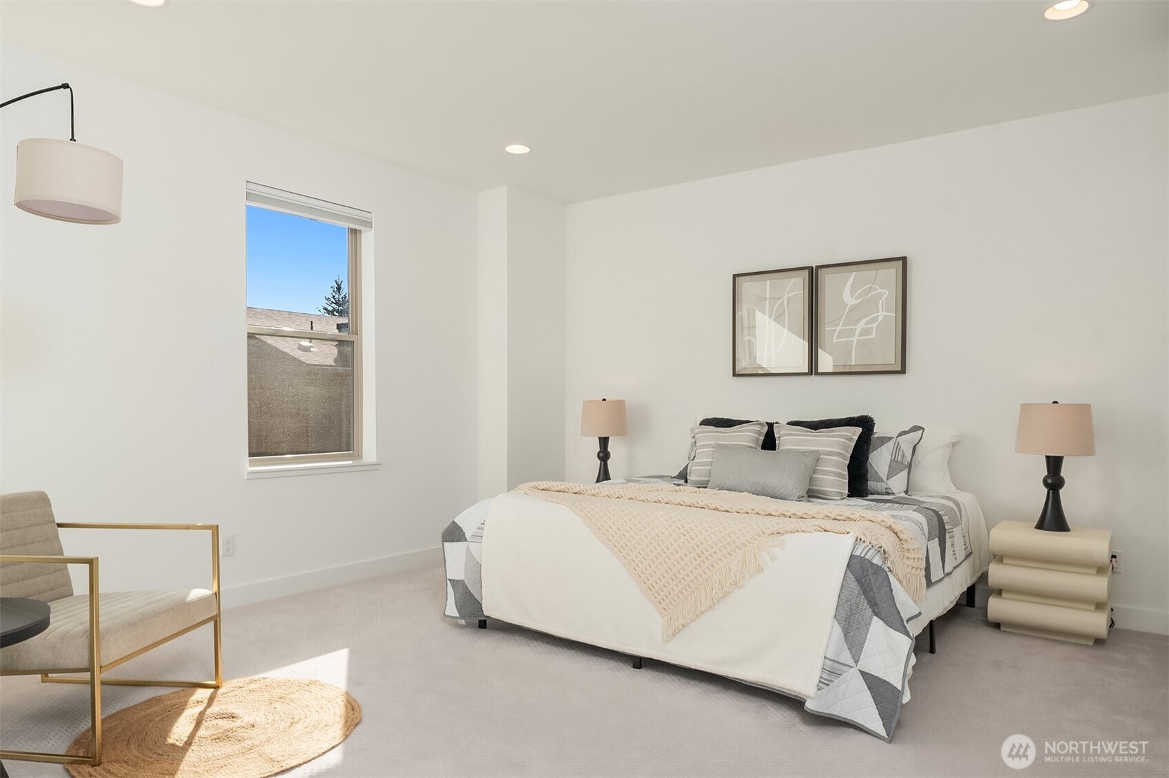 13368 Southeast 68th Place Newcastle, WA 98059 - Photo 6 of 28 a bedroom with a bed and a couch