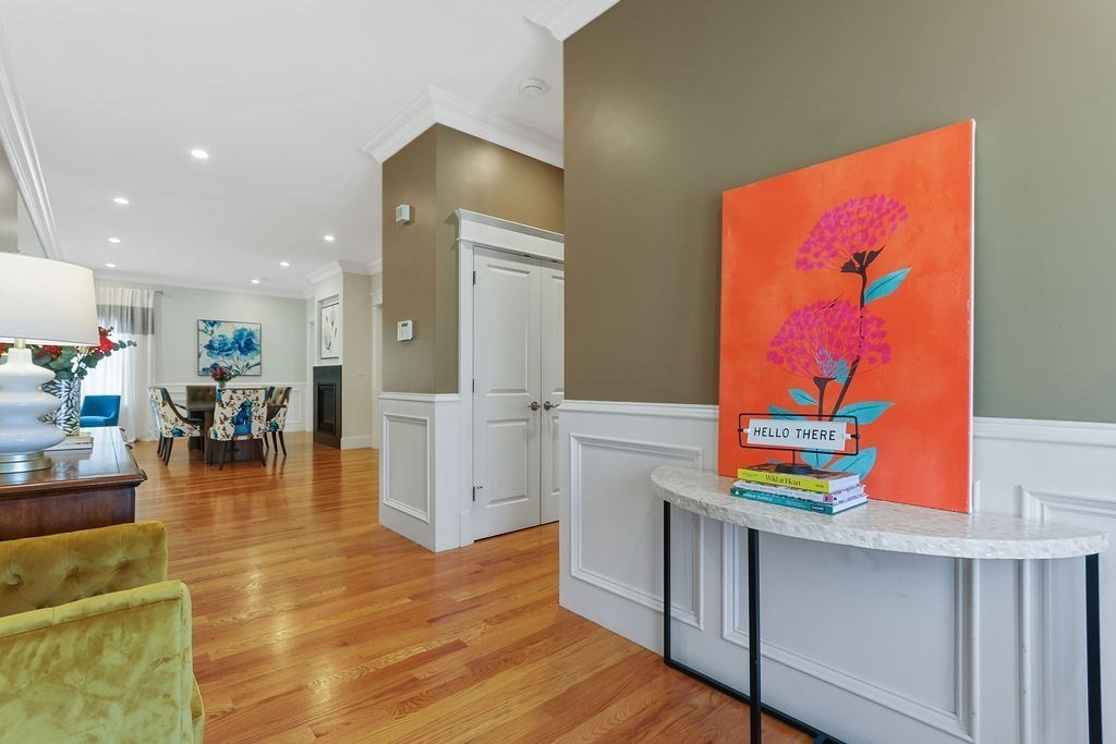 5 Sharpe Road Newton, MA 02459 - Photo 3 of 41 a living room with furniture and kitchen view
