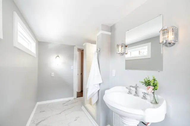 a house with trees in front of it