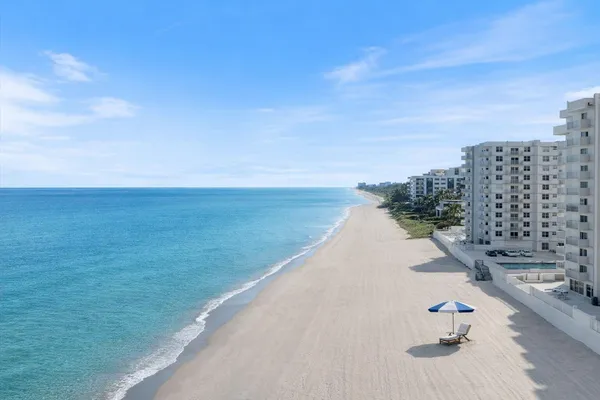 a view of terrace with beach
