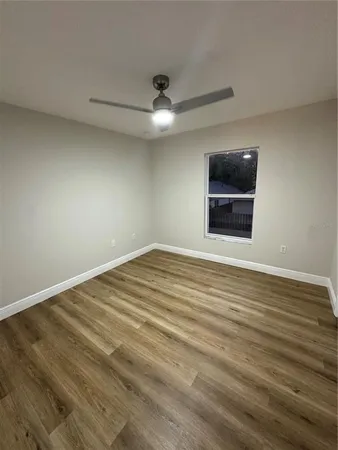 a close view of backyard of a house