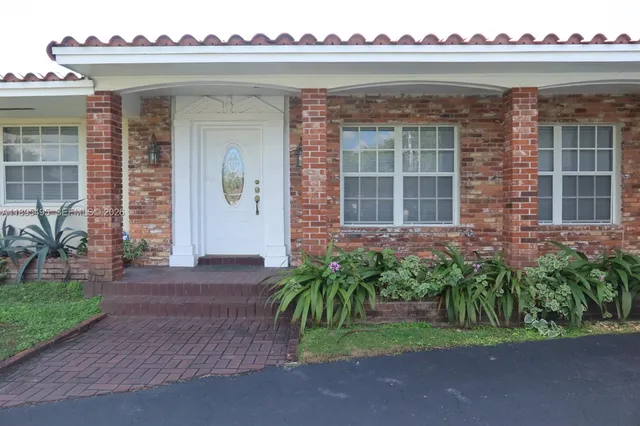 a front view of a house