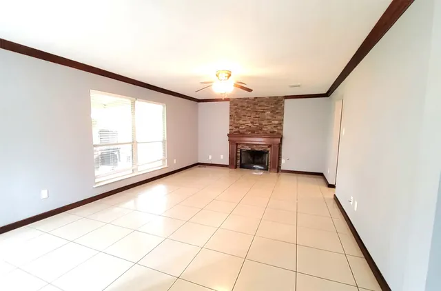 an empty room with window