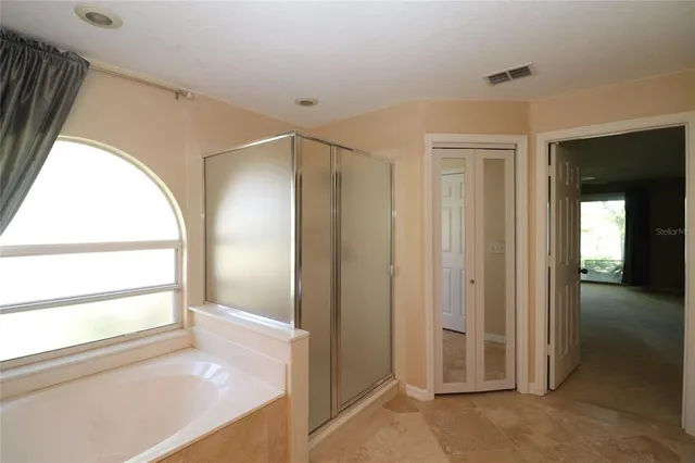 an empty room with a window